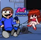 FNF Serious But Everyone Sings It is a chaotic rhythm game where familiar characters share the vocals, challenging players to hit notes, maintain combos, and follow the beat.