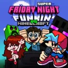 Super Friday Night Funkin vs Minecraft is a rhythm arcade game that combines exciting music battles with a Minecraft-inspired world