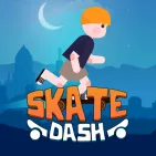 Play Skate Dash online, take on the role of a young skateboarder, and travel the best distance possible by navigating all obstacles while performing amazing tricks.