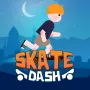 Play Skate Dash online, take on the role of a young skateboarder, and travel the best distance possible by navigating all obstacles while performing amazing tricks.